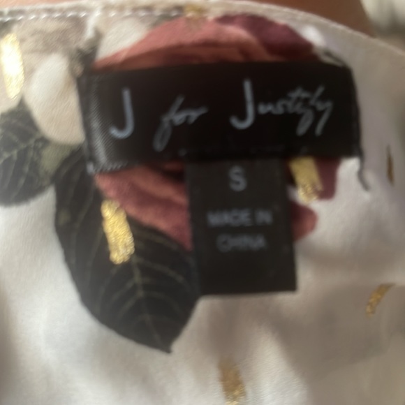 Floral Zip Up Boho Blouse J for Justify - Picture 4 of 4